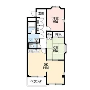 グランドヒルズ一番館【A401号室】の間取り