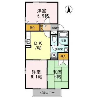 ヴィラ エテルノ【2階】の間取り