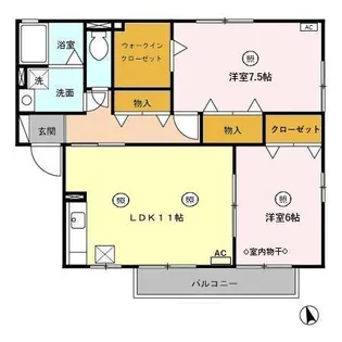 グランヴェール A【1階】の間取り