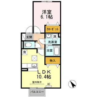 クータウン【1階】の間取り