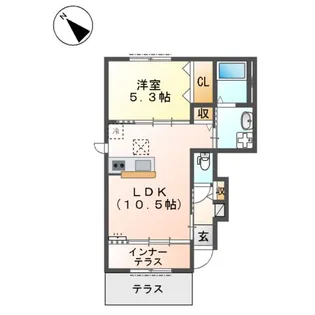アートブランチ【101号室】の間取り