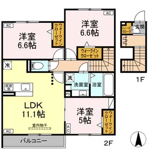 グランメゾンE【2階】の間取り