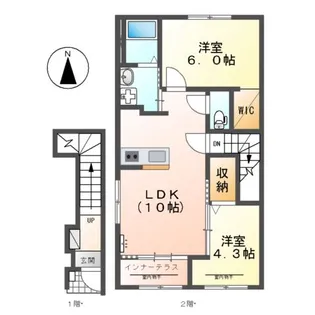 ドエル・ルピナス【2階】の間取り