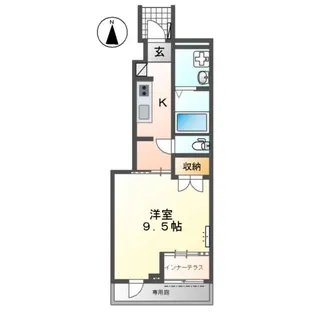 クオレ【102号室】の間取り