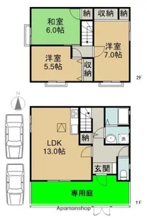 愛知県清須市須ケ口【一戸建】の間取り