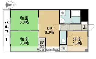 ルミエール緑【301号室】の間取り