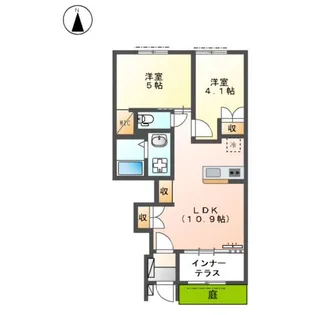 シャトー ルボア【1階】の間取り