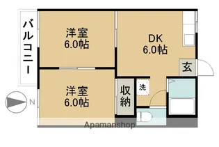 グリーンコーポ蟹江 D【201号室】の間取り