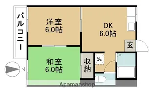 グリーンコーポ蟹江 D【203号室】の間取り