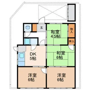 愛知県あま市七宝町下田四反割【一戸建】の間取り