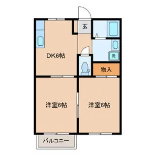 メゾン・ド・ブーケ【201号室】の間取り