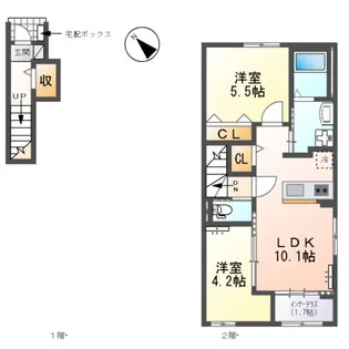 仮)七宝町桂アパート【201号室】の間取り