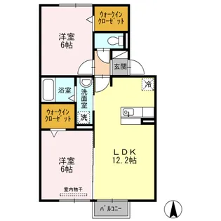 ビューラー ヨシ B【2階】の間取り