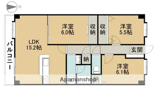 スカイハイツ甚目寺L棟【203号室】の間取り