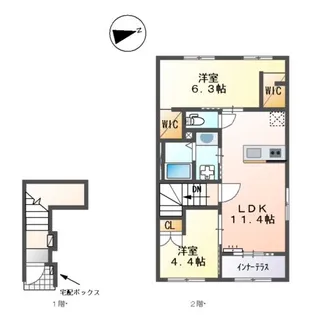 キナリエ【205号室】の間取り