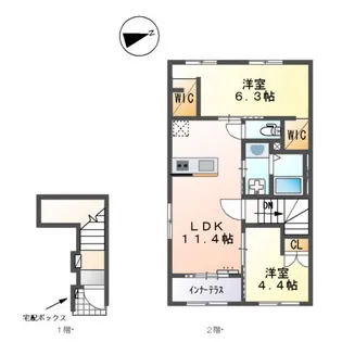 キナリエ【203号室】の間取り