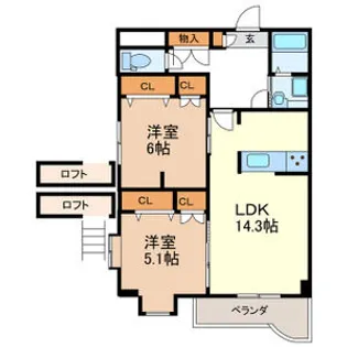 ステラ霞Ⅱ【3階】の間取り