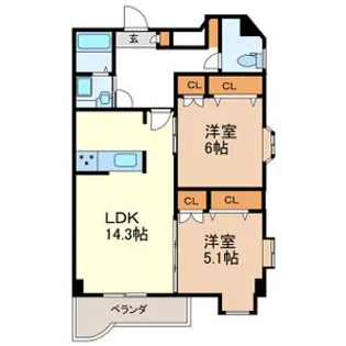 ステラ霞Ⅱ【2階】の間取り