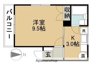 コーポWOODY【301号室】の間取り