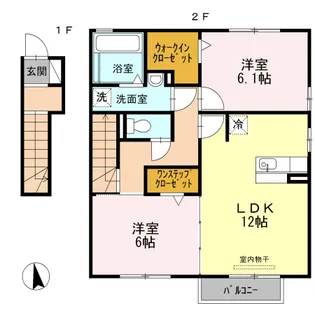 ラベンダー ユー【2階】の間取り