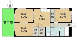スカイハイツイトー【1階】の間取り