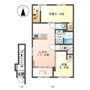 グルーヴィⅡ【2階】の間取り
