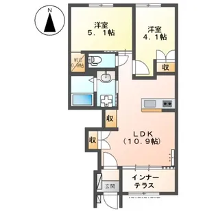 グルーヴィⅡ【1階】の間取り