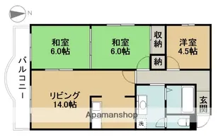 フローレンス伊藤【2階】の間取り