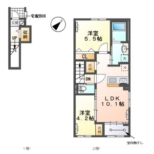 シャルール【2階】の間取り