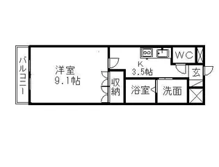 サンライフ ハサマ【2階】の間取り