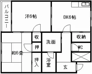 ワイズハウス池端【1階】の間取り