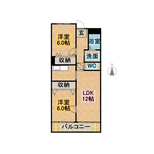 パークサイド津島【2階】の間取り