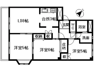 グレイス中後【1階】の間取り