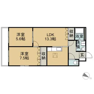 パレット伏見【1階】の間取り