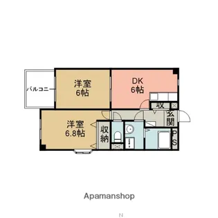 SOLE城山【301号室】の間取り