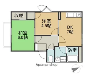 フレグランス中松A【202号室】の間取り