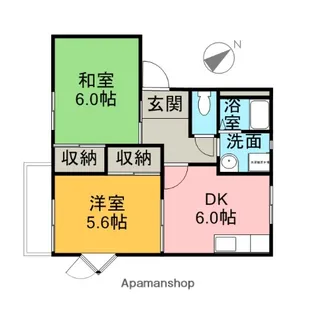 サンクレストB【201号室】の間取り