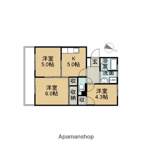 みなとテラス【201号室】の間取り