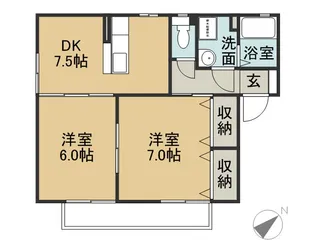 ルミエール植出【1階】の間取り