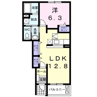 インペリアルB【1階】の間取り