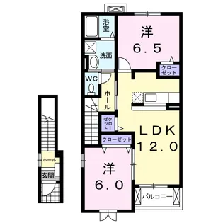 インペリアルB【2階】の間取り