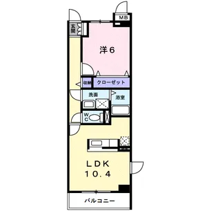 サニーブローテ住吉Ⅰ【2階】の間取り