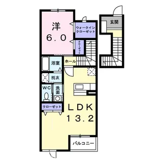 クリスタルハート【2階】の間取り