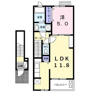 ヴィラ・ウエストN【2階】の間取り