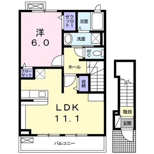 ロルバーン【2階】の間取り
