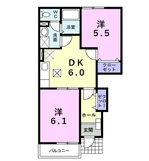 グリーンハイツ A【1階】の間取り