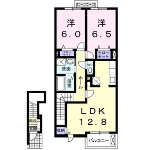 サンレミ・国森A【2階】の間取り