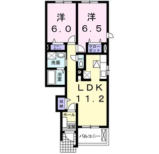 ラ・カーサ【1階】の間取り