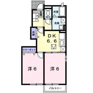 サニーヒル【1階】の間取り