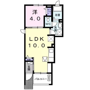 1LDKの間取り画像